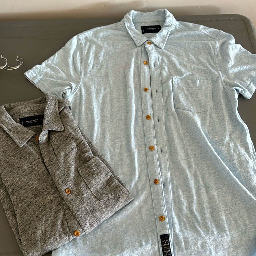 Lucky brand men’s button up shirts short sleeve